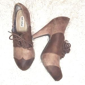 Not Rated Brown Leather Shoes size 8